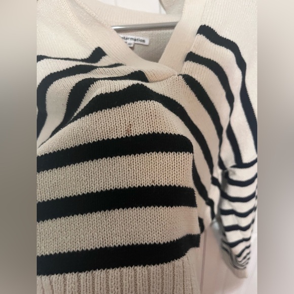 Reformation Francesco Polo Sweater Long Sleeve Stripes Cotton Extra Small - Picture 4 of 5